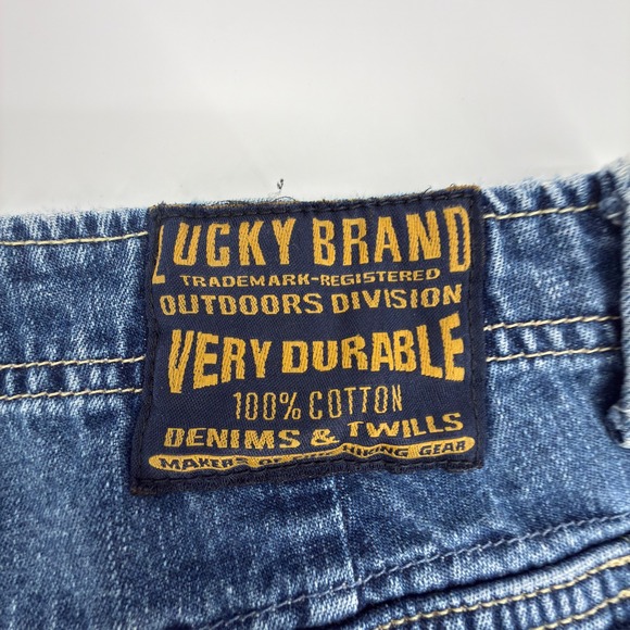 VTG Lucky Brand Gene Montesano Made in USA 90s Women 12/31 Carpenter Dungarees - Picture 5 of 12